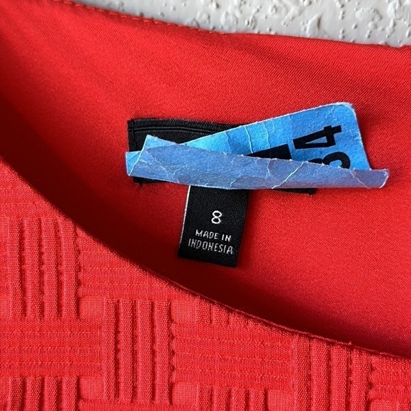 Talbots Red Shift Dress Size 8 - Picture 8 of 14
